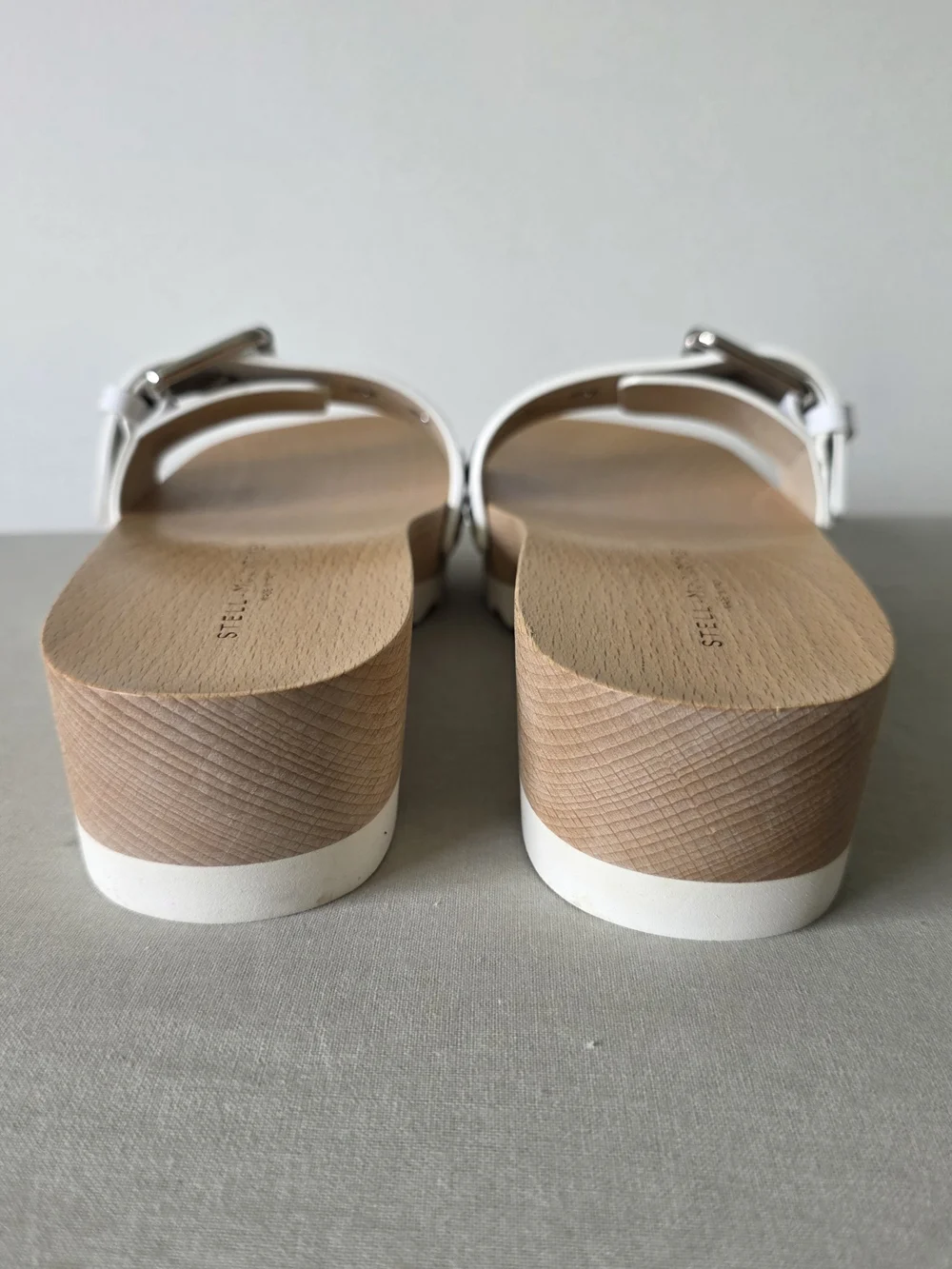 Stella McCartney Elyse Alter Sporty Mat White Platform Slides EU 37 Italy